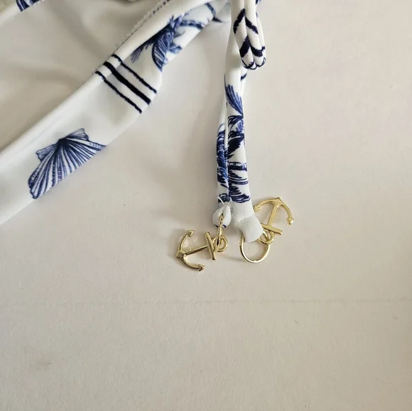 Nwt Shade And Shore Medium Nautical Beach Bathing Suit - Picture 2 of 8